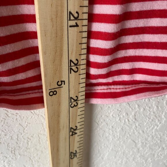 Free Assembly Shirt Womens L Red‎ White Striped Long Sleeve Boxy - Picture 8 of 11